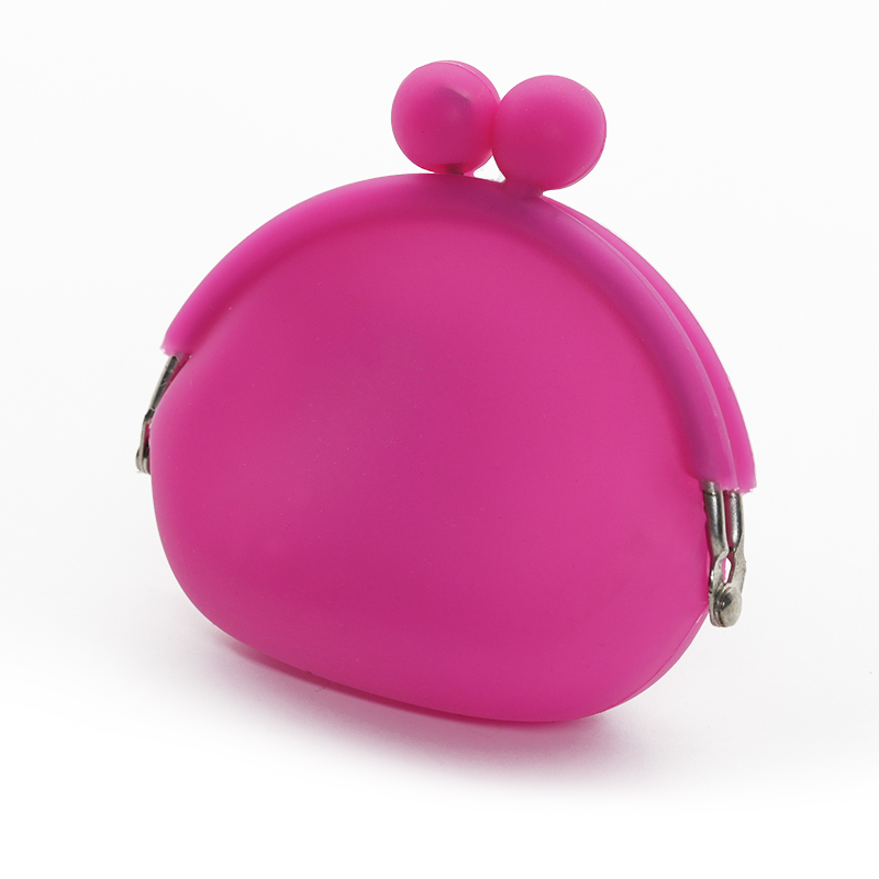 軟面搭扣扣硅膠零錢包，純色硅膠錢包_硅膠禮品