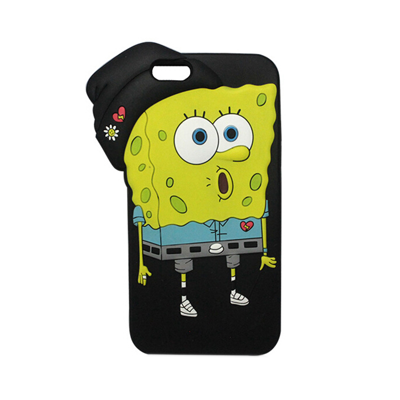 卡通動物硅膠手機殼，全包防摔手機套-硅膠套