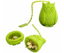 貓頭鷹硅膠茶漏，創(chuàng)意硅膠泡茶過濾器_硅膠用品