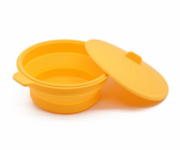 戶外野餐硅膠便當(dāng)碗，野營保鮮硅橡膠折疊碗